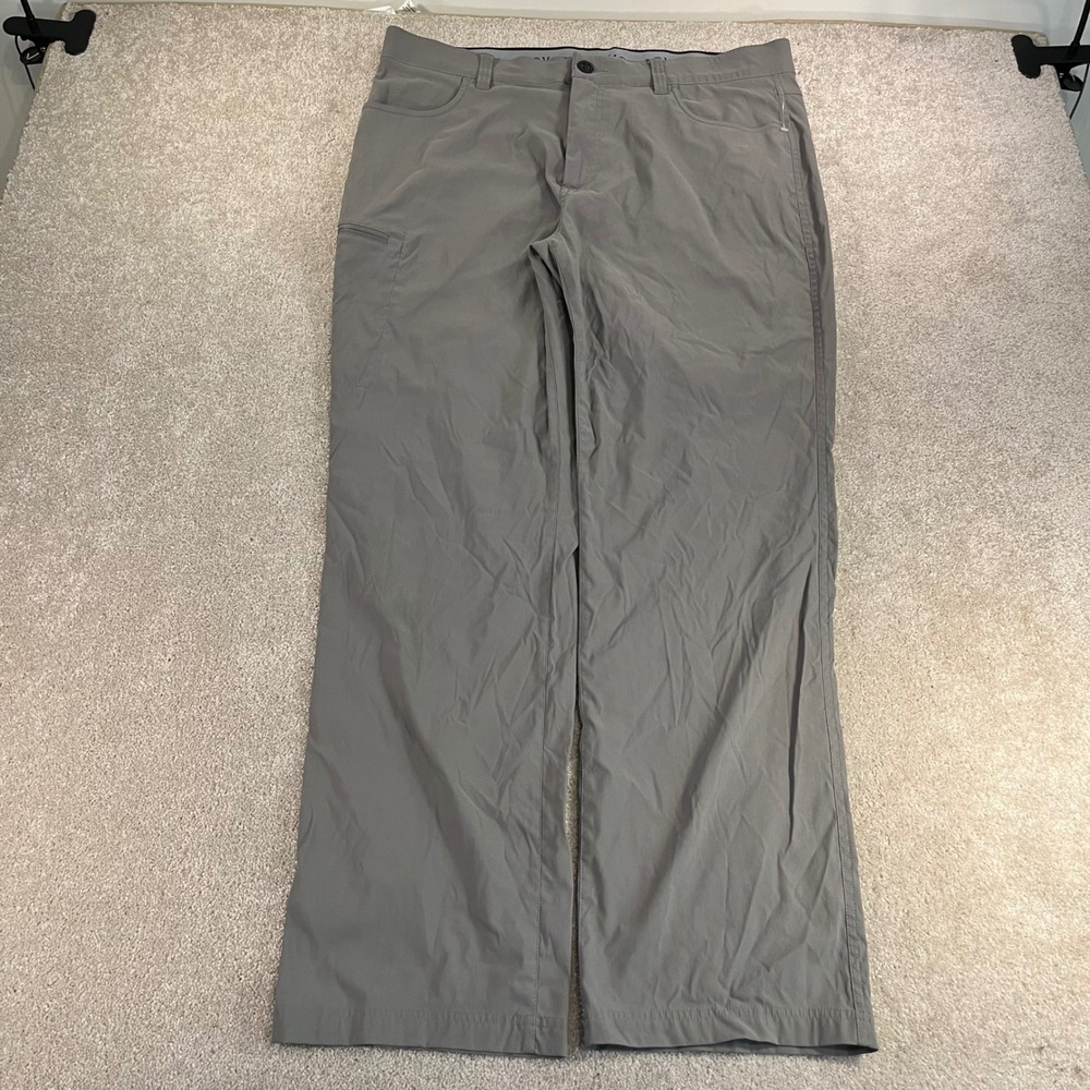 Orvis‎ Technical Pants Mens 38x32 Gray Stretch Water Repellent Hiking Travel